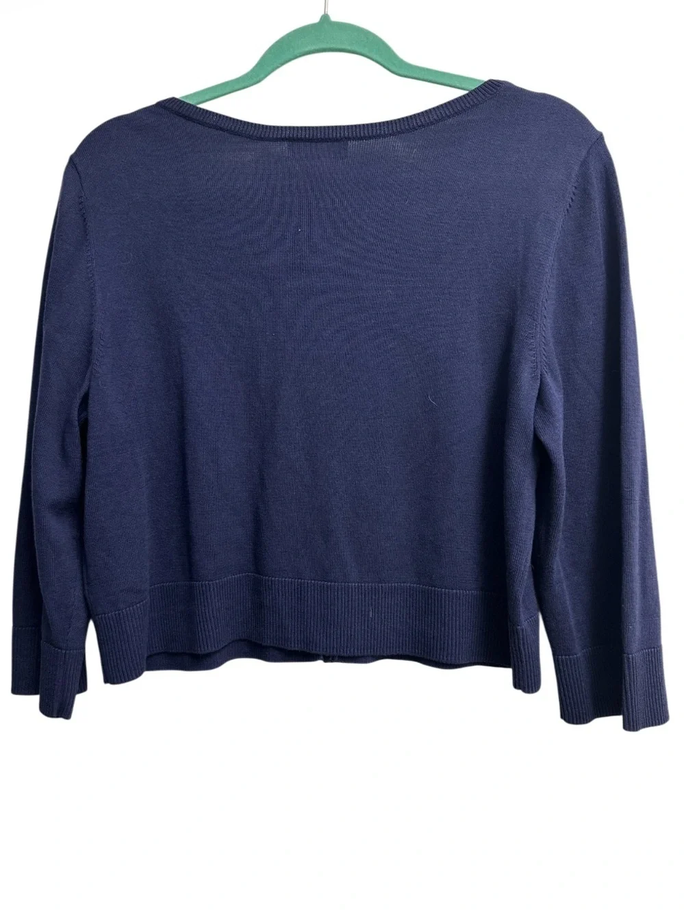 Lilly Pulitzer | Navy Blue Cotton Modal Cropped Cardigan Sweater | XL